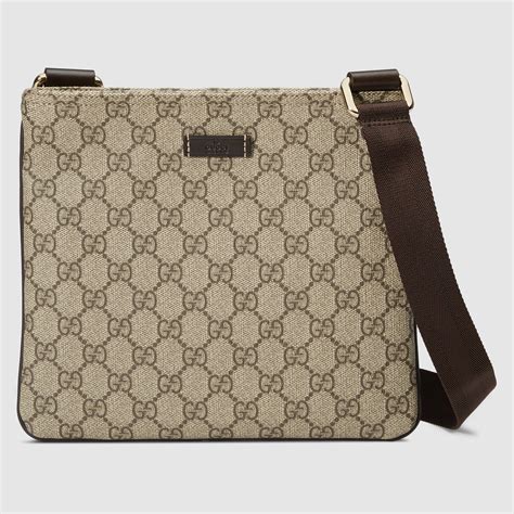 gucci supreme crossbody messenger bag|gucci signature leather messenger bag.